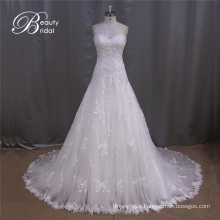 Ivory Strapless A-Line Bridal Dress Corded Lace